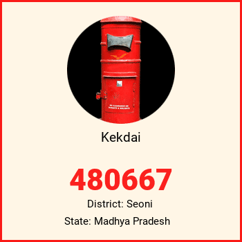 Kekdai pin code, district Seoni in Madhya Pradesh