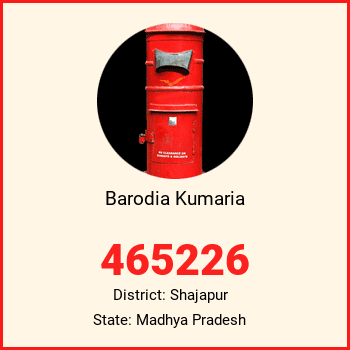 Barodia Kumaria pin code, district Shajapur in Madhya Pradesh