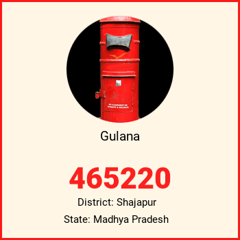 Gulana pin code, district Shajapur in Madhya Pradesh