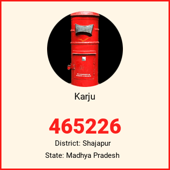Karju pin code, district Shajapur in Madhya Pradesh