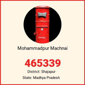 Mohammadpur Machnai pin code, district Shajapur in Madhya Pradesh