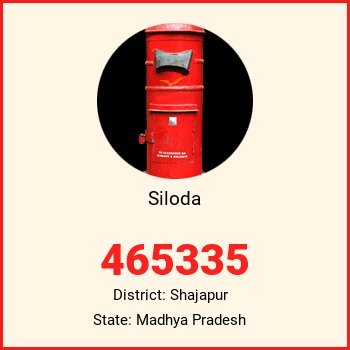 Siloda pin code, district Shajapur in Madhya Pradesh