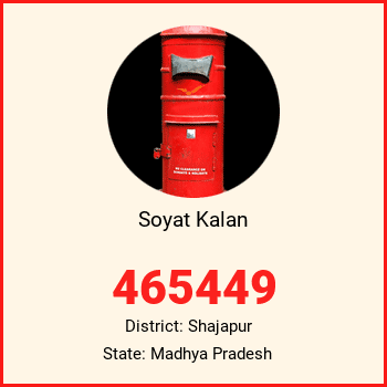 Soyat Kalan pin code, district Shajapur in Madhya Pradesh