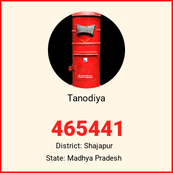 Tanodiya pin code, district Shajapur in Madhya Pradesh