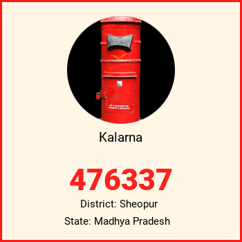 Kalarna pin code, district Sheopur in Madhya Pradesh