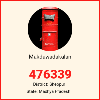 Makdawadakalan pin code, district Sheopur in Madhya Pradesh