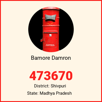 Bamore Damron pin code, district Shivpuri in Madhya Pradesh