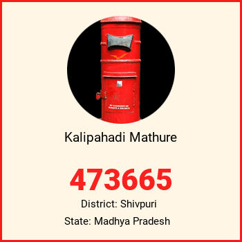 Kalipahadi Mathure pin code, district Shivpuri in Madhya Pradesh