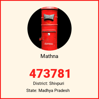 Mathna pin code, district Shivpuri in Madhya Pradesh