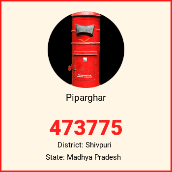 Piparghar pin code, district Shivpuri in Madhya Pradesh