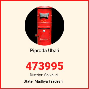 Piproda Ubari pin code, district Shivpuri in Madhya Pradesh