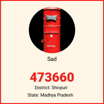 Sad pin code, district Shivpuri in Madhya Pradesh
