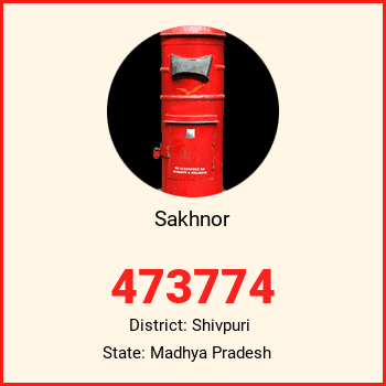 Sakhnor pin code, district Shivpuri in Madhya Pradesh