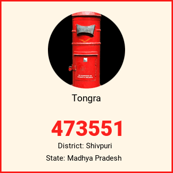 Tongra pin code, district Shivpuri in Madhya Pradesh