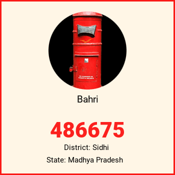 Bahri pin code, district Sidhi in Madhya Pradesh