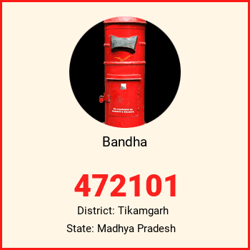 Bandha pin code, district Tikamgarh in Madhya Pradesh