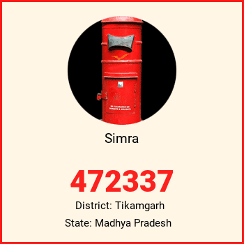 Simra pin code, district Tikamgarh in Madhya Pradesh