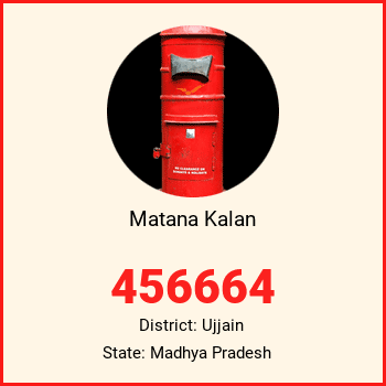 Matana Kalan pin code, district Ujjain in Madhya Pradesh