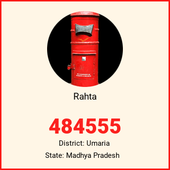 Rahta pin code, district Umaria in Madhya Pradesh