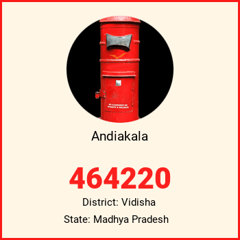 Andiakala pin code, district Vidisha in Madhya Pradesh