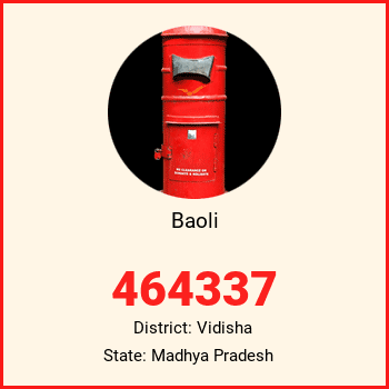 Baoli pin code, district Vidisha in Madhya Pradesh