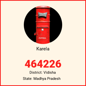 Karela pin code, district Vidisha in Madhya Pradesh