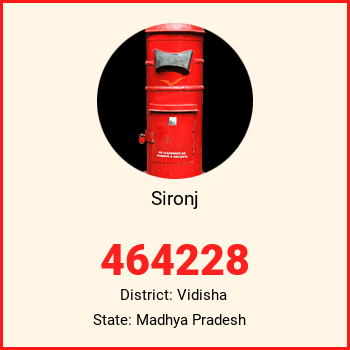 Sironj pin code, district Vidisha in Madhya Pradesh