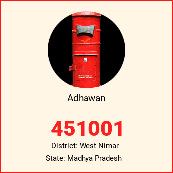 Adhawan pin code, district West Nimar in Madhya Pradesh