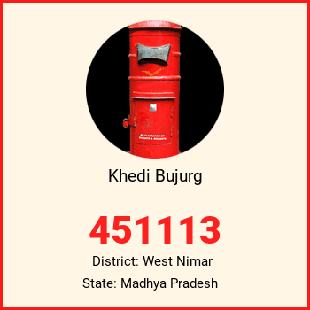Khedi Bujurg pin code, district West Nimar in Madhya Pradesh