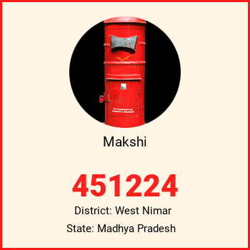 Makshi pin code, district West Nimar in Madhya Pradesh