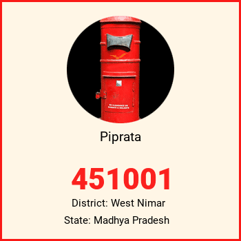 Piprata pin code, district West Nimar in Madhya Pradesh