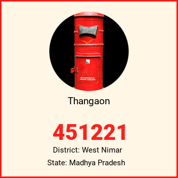 Thangaon pin code, district West Nimar in Madhya Pradesh