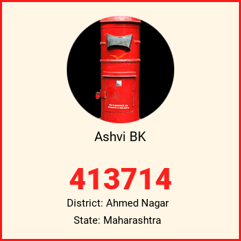 Ashvi BK pin code, district Ahmed Nagar in Maharashtra