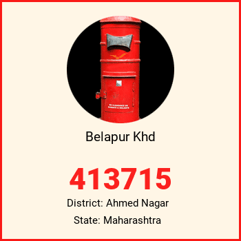 Belapur Khd pin code, district Ahmed Nagar in Maharashtra