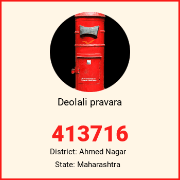 Deolali pravara pin code, district Ahmed Nagar in Maharashtra