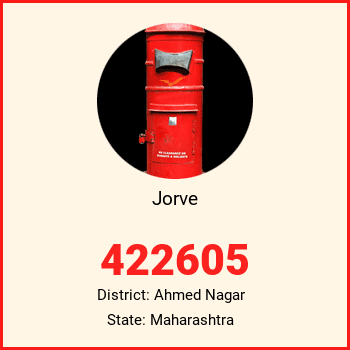Jorve pin code, district Ahmed Nagar in Maharashtra