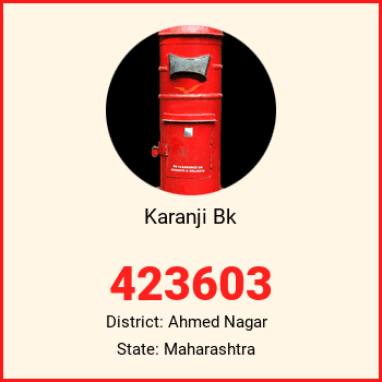 Karanji Bk pin code, district Ahmed Nagar in Maharashtra