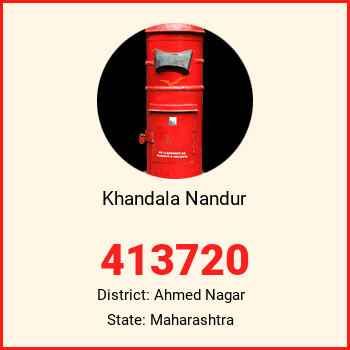 Khandala Nandur pin code, district Ahmed Nagar in Maharashtra