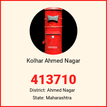 Kolhar Ahmed Nagar pin code, district Ahmed Nagar in Maharashtra