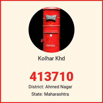 Kolhar Khd pin code, district Ahmed Nagar in Maharashtra