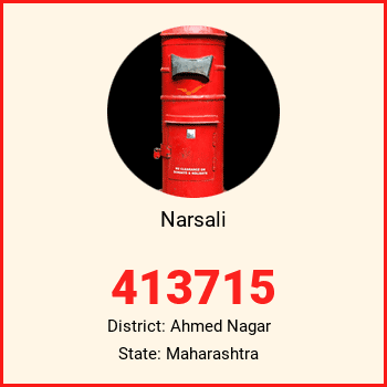 Narsali pin code, district Ahmed Nagar in Maharashtra