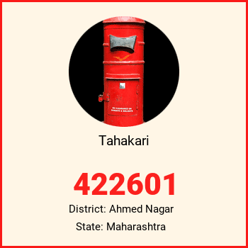 Tahakari pin code, district Ahmed Nagar in Maharashtra