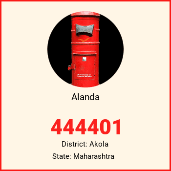 Alanda pin code, district Akola in Maharashtra