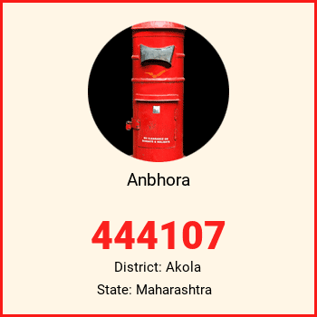 Anbhora pin code, district Akola in Maharashtra