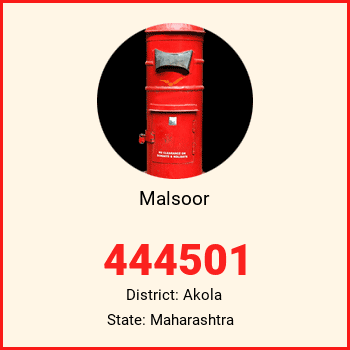 Malsoor pin code, district Akola in Maharashtra
