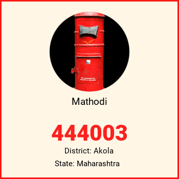 Mathodi pin code, district Akola in Maharashtra
