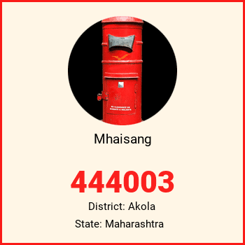 Mhaisang pin code, district Akola in Maharashtra