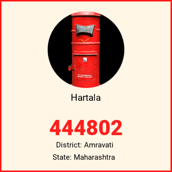 Hartala pin code, district Amravati in Maharashtra