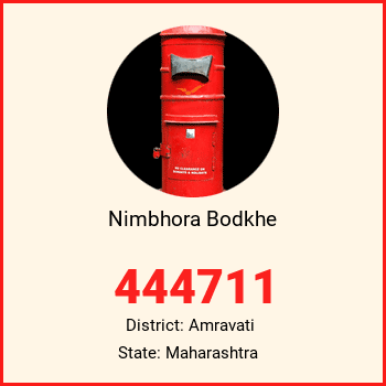 Nimbhora Bodkhe pin code, district Amravati in Maharashtra