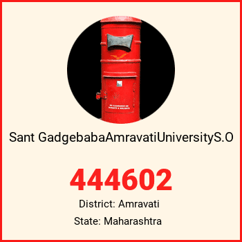 Sant GadgebabaAmravatiUniversityS.O pin code, district Amravati in Maharashtra